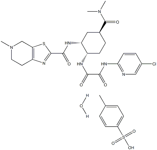Edoxaban （tosylateの一水化物）の構造